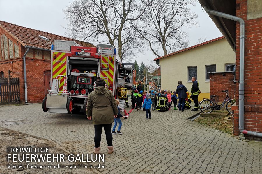 Brandschutzübung in der Kita Gallun